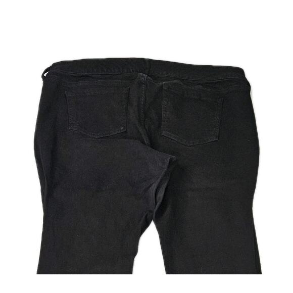 Torrid Boyfriend Jeans Black Denim Stretch Straight Distressed 18 Reg Fishnets - Picture 8 of 10